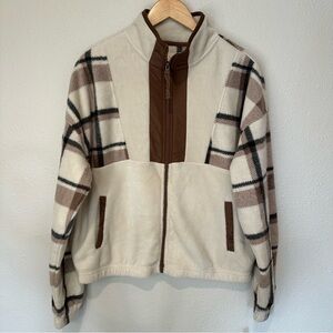 **NWT** Thread & Supply Plaid Fleece Zip-Up Jacket